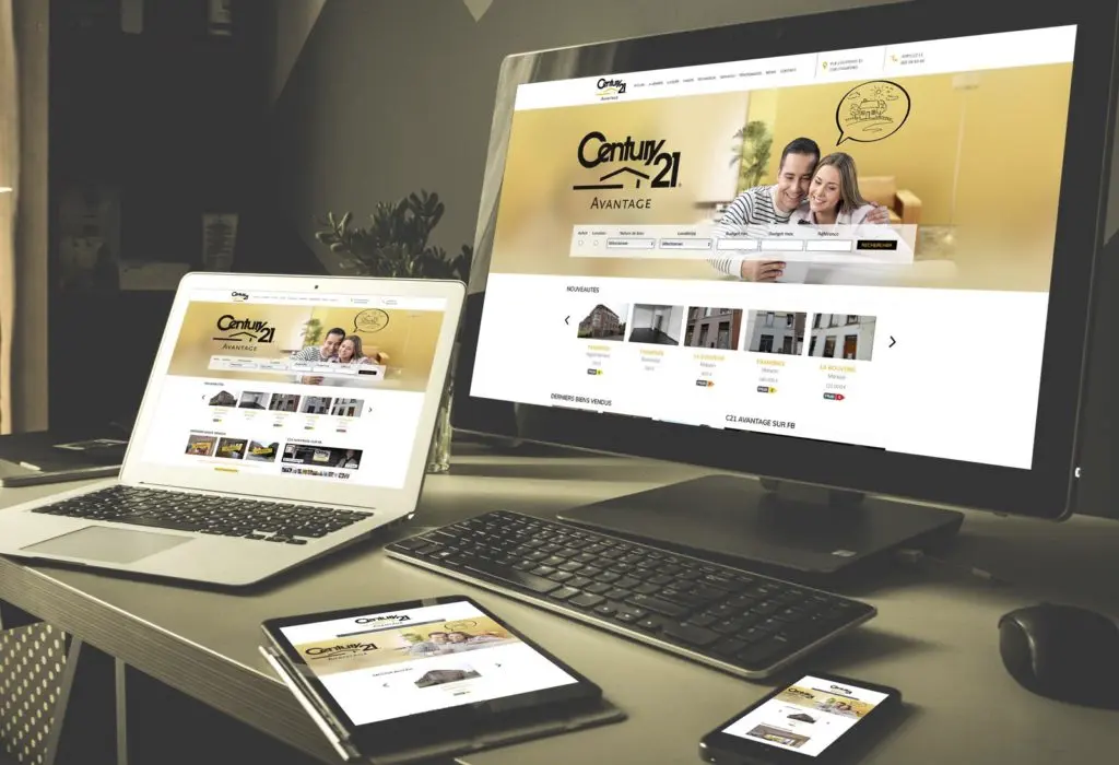 Site internet pour Century 21 Avantage avec Activimmo, réalisé par Graficart