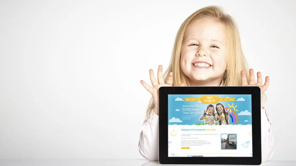 Site internet pour l'école Sainte-Elisabeth d'Archennes, réalisé par Graficart